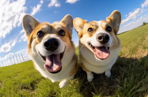 cachorros corgie engraçados