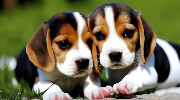 Foto cachorros de beagle doces