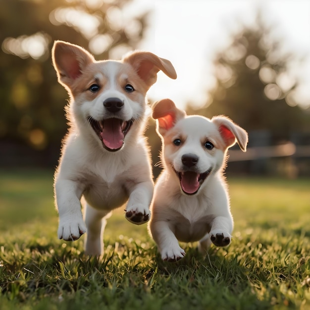 Foto cachorros peludos e brincalhões para alegrar o seu dia