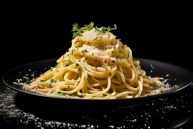 Cacio e Pepe Elegancia Pasta italiana Sofisticación La fotografía de imágenes de comida de Cacio y Pepe