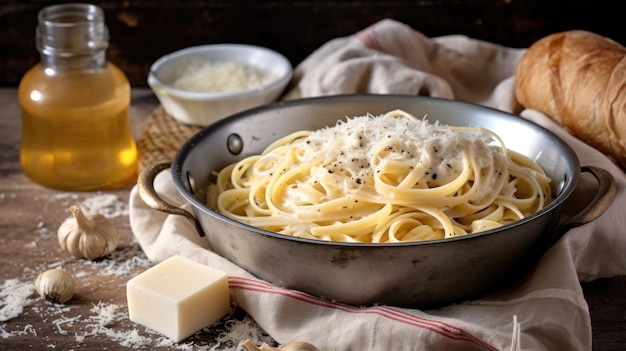 Cacio e Pepe espagueti con queso y pimienta