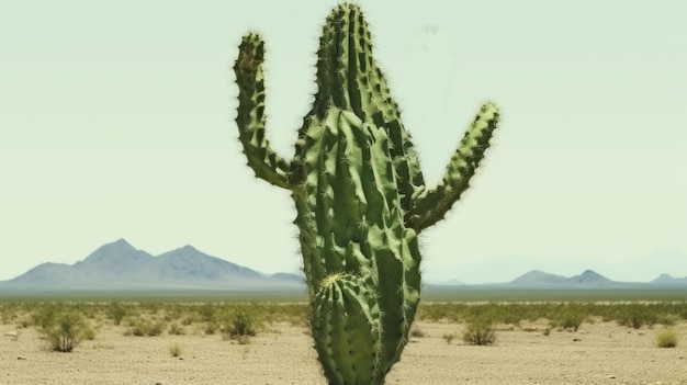 Cacto em forma de corpo humano Cacto antropomórfico com braços e cabeça deserto mexicano