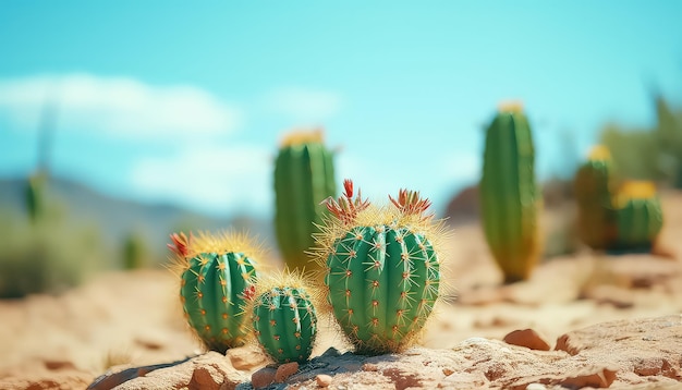 Cacto no deserto mexicano