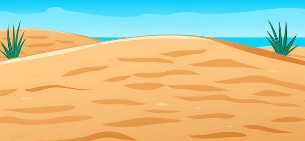 Cactos de areia do deserto sob o sol ardente