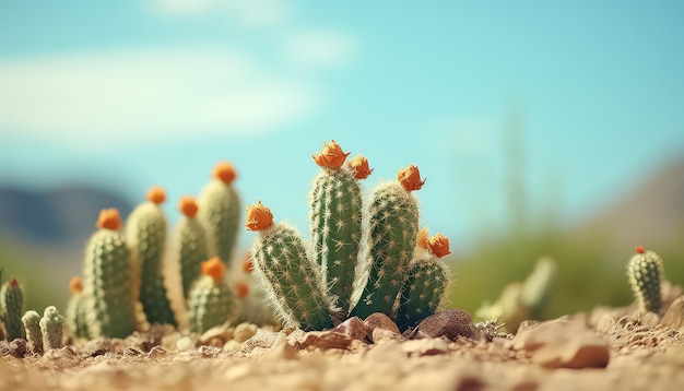 Cactos no deserto mexicano