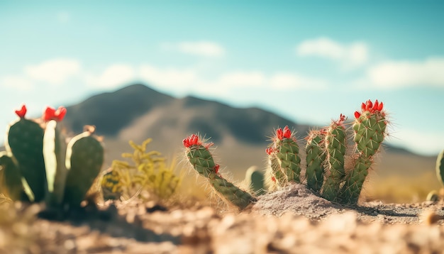 Cactos no deserto mexicano