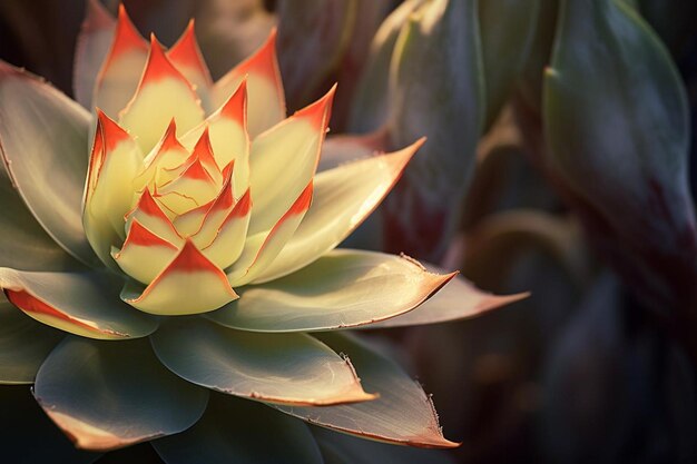 Foto cactus agave em flor de perto