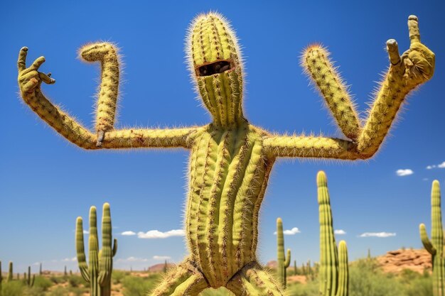 cactus con brazos que se asemejan a las poses de los bailarines