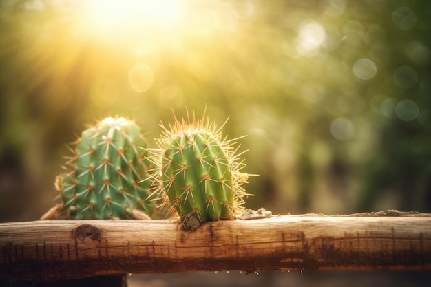 Cactus com fundo natural de perto