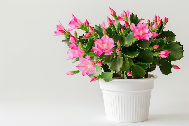 Cactus de Natal em fundo branco