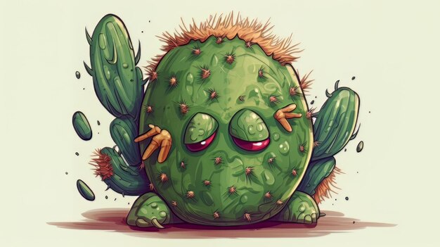 cactus de dibujos animados de ilustración