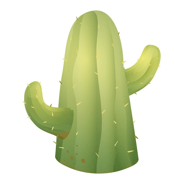 Cactus doodle adesivo png ilustração de planta do deserto em fundo transparente