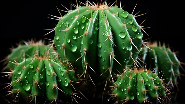 cactus em fundo preto