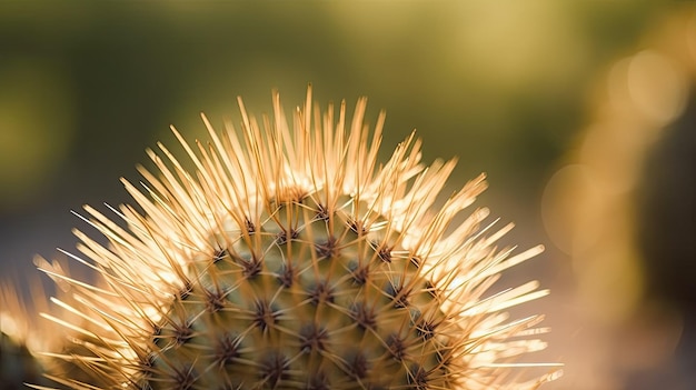 Un cactus con un fondo verde claro.