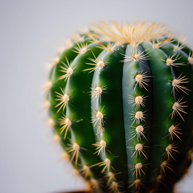 Cactus fresco sobre un fondo blanco