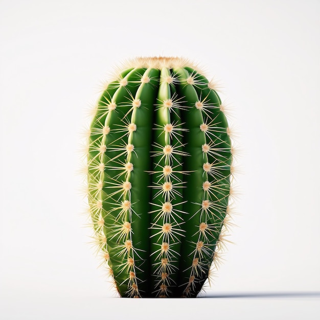 Cactus fresco sobre un fondo blanco