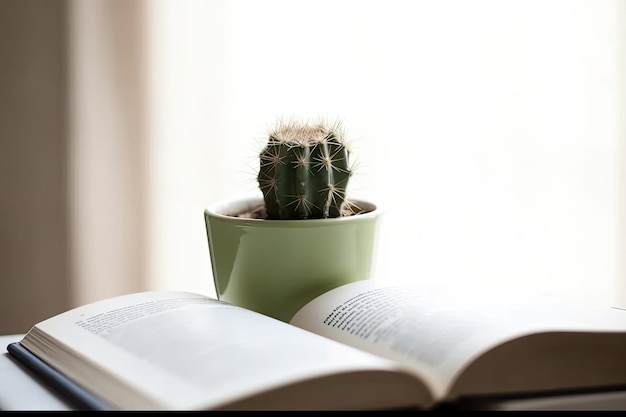 Cactus parodia leninghausii en copa roja con fondo blanco texto libre y espacio de copia