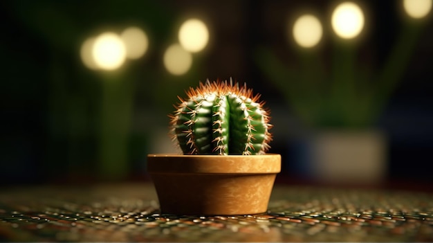 Cactus planta em cima da mesa planta bonita