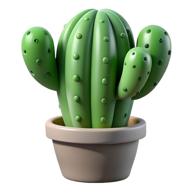 Foto cactus planta suculenta icono en 3d