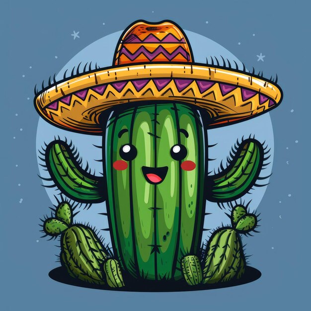 Cactus con sombrero y cara sin fondo estilo mexicano estilo crudo estilizar 250 ID de trabajo 315f545b23f645acbe28f7273daa9931