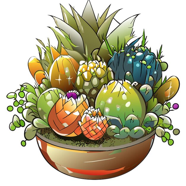 Foto cactus sonriente ai generado ilustración impresión arte de pared hermoso cactus en olla de dibujos animados impresión camiseta