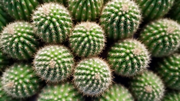 el cactus verde en flor