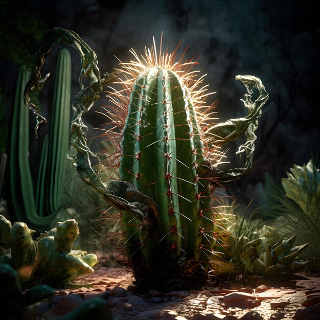 Foto el cactus verde