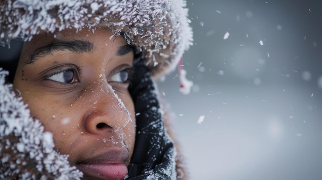 Foto cada respiração é um testemunho da sua resiliência a sua determinação para suportar o frio