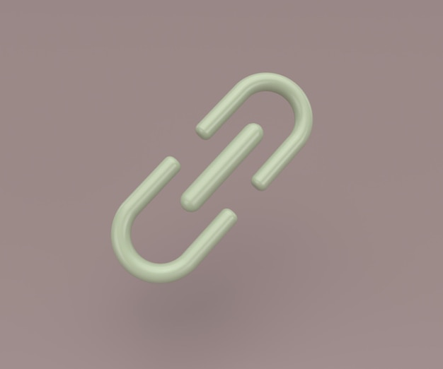 Foto cadeia de conexão de ícone de link 3d colorido renderização 3d ilustração em fundo cinza quente