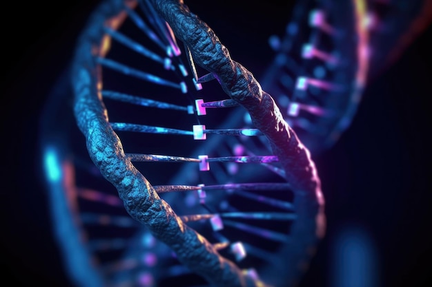 Cadeia de DNA Estrutura molecular da hélice IA generativa