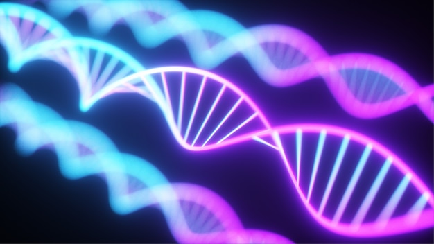 Cadeia de DNA ultravioleta fluorescente