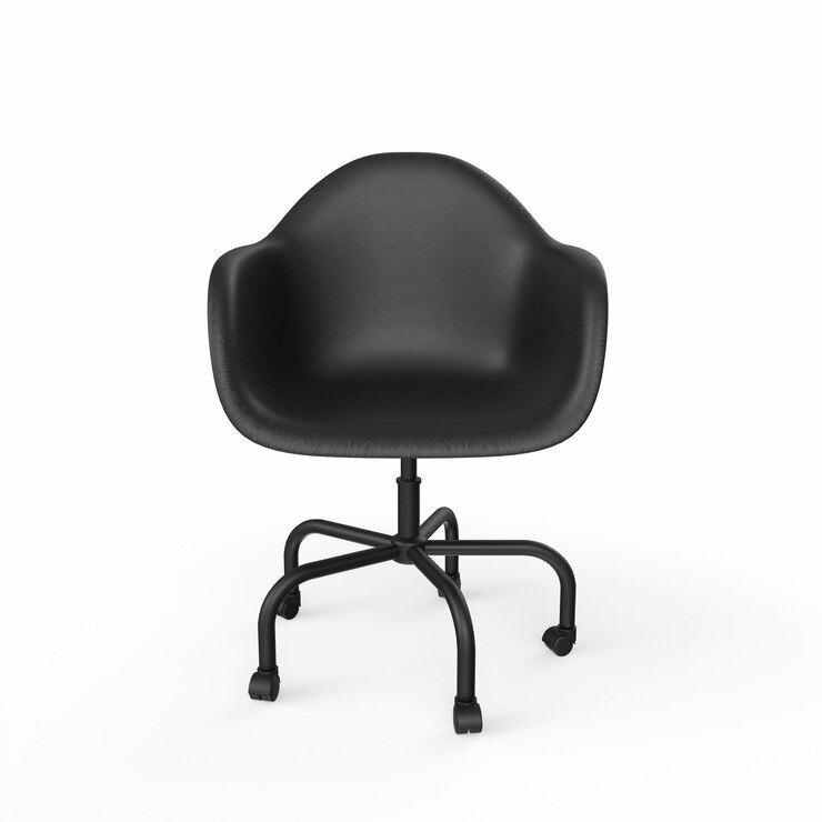 cadeira de escritório preta modelagem 3d