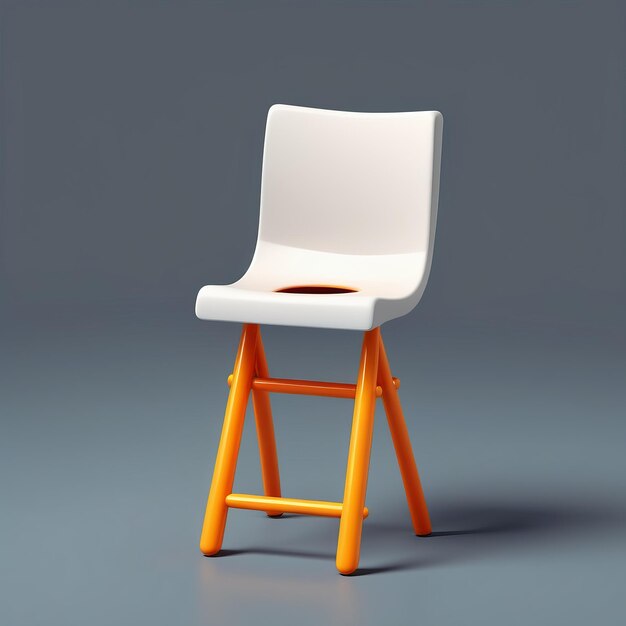 cadeira em fundo branco renderização 3D cadeira em fondo branco renderização 4D renderização