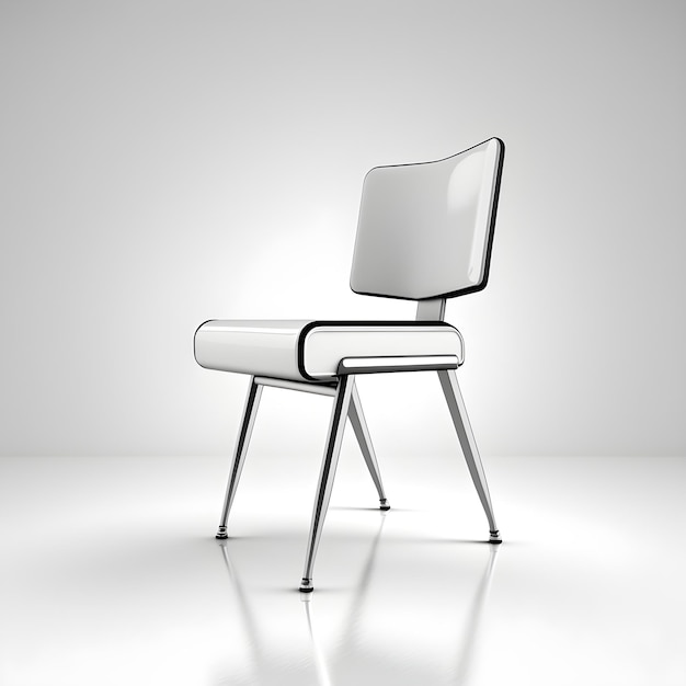 Foto cadeira futurista moderna abstrata isolada em branco