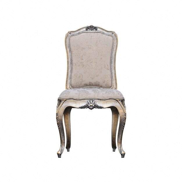 Foto cadeira isolada no fundo branco, móveis de interior, ilustração 3d, cg render