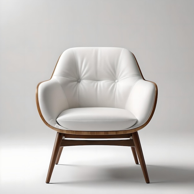 Cadeira moderna com braço branco
