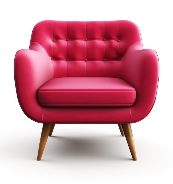 Cadeira vermelha moderna isolada