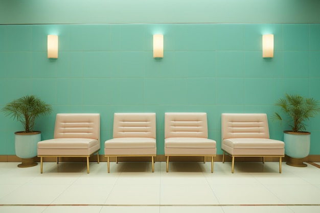 Foto cadeiras na sala de espera