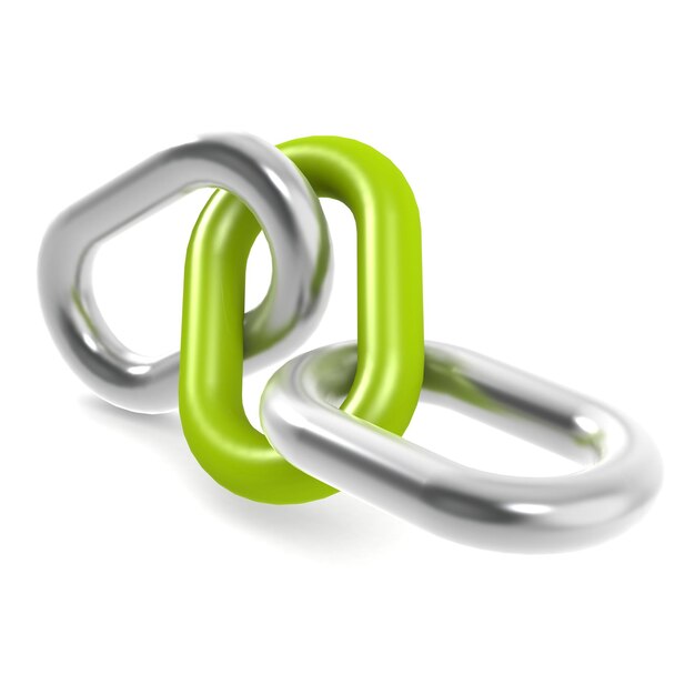 cadena de acero verde