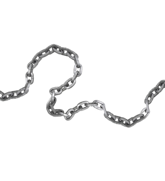 Cadena aislada sobre un fondo blanco