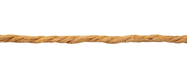 Foto cadena de cuerda marrón aislado sobre fondo blanco.