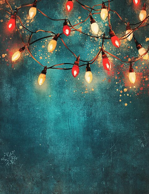 una cadena de luces que dice Navidad en él