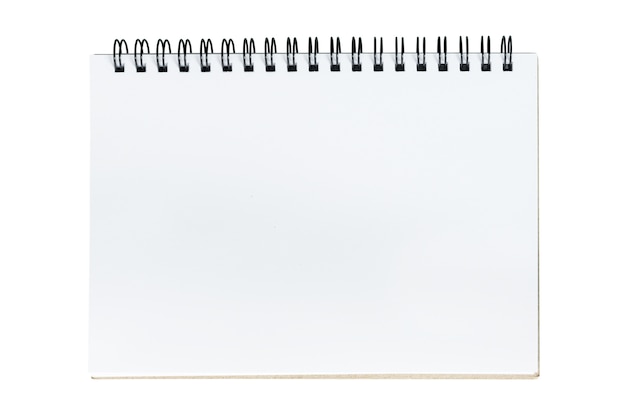 Caderno isolado no fundo branco