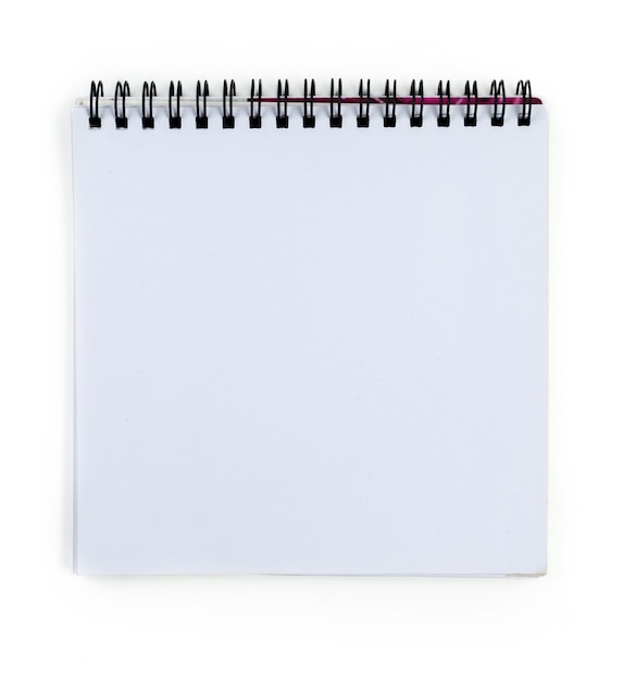 Caderno isolado no fundo branco