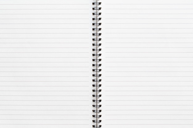 Caderno listrado abstrato com papel branco sólido Caderno em branco para plano de fundo