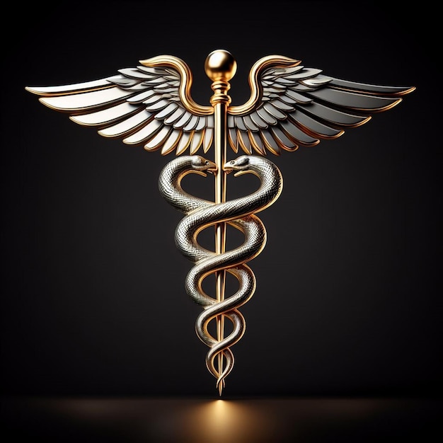 Foto caduceus symbol and icon for international doctors day