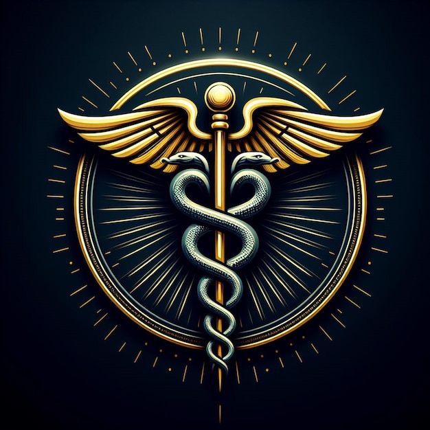 Foto caduceus symbol and icon for international doctors day