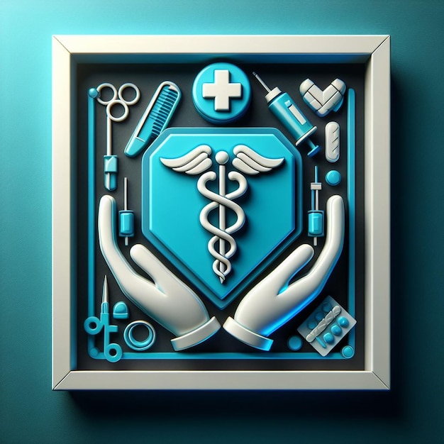 Caduceus Symbol und Ikone für den Internationalen Arzttag