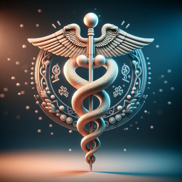 Caduceus Symbol und Ikone für den Internationalen Arzttag