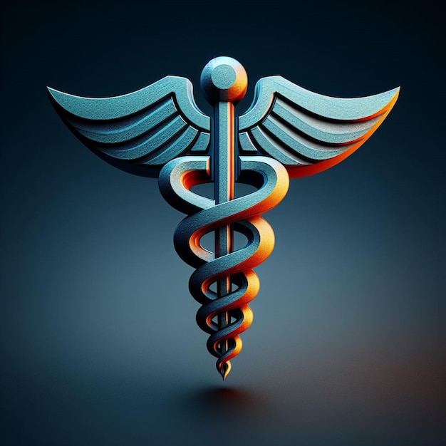 Caduceus Symbol und Ikone für den Internationalen Arzttag